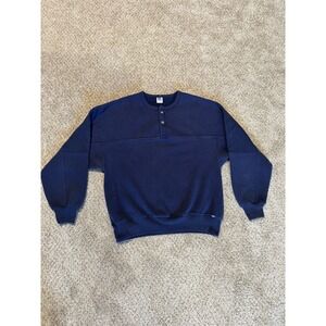 Vintage 90s Russell Henly Sweatshirt Mens XL Blue USA Made Pullover